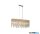 ALADDIN 10818-8SB Lux&Belle 8LT Bar Pendant -SatinBrass Metal & Clear Crystal