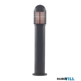   ALADDIN 1082-730 Bollards 730mm Outdoor Post - Black Aluminium & Glass, IP44