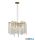 ALADDIN 10821-500GO Lux&Belle 5LT Pendant-Matt Gold Metal & Clear Crystal