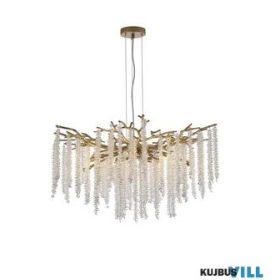   ALADDIN 10821-800GO 10LT Pendant-Matt Gold Metal & Clear Crystal