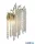 ALADDIN 10823-2GO Lux&Belle 2LT Wall Light-Matt Gold Metal & Clear Crystal