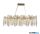 ALADDIN 10825-10GO Lux&Belle 10LT Bar Pendant-Matt Gold Metal & Clear Crystal