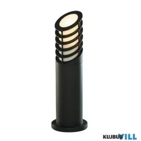  ALADDIN 1086-450 Bollards 450mm Outdoor Post - Black Aluminium & Glass, IP44