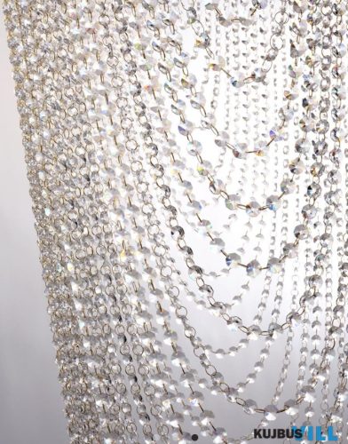 ALADDIN 10883-10SB Swoop 10Lt Pendant, Satin Brass > Clear Crystal