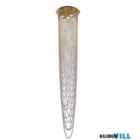   ALADDIN 10883-5SB Swoop 5LT Pendant, Satin Brass > Clear Crystal