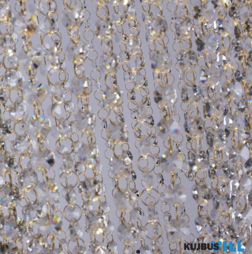 ALADDIN 10883-5SB Swoop 5LT Pendant, Satin Brass > Clear Crystal