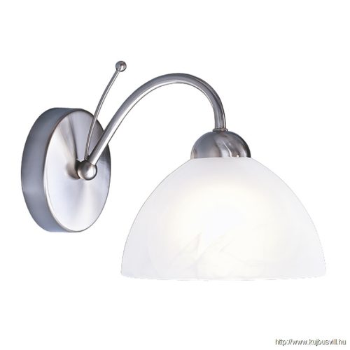 ALADDIN 1131-1SS Milanese Wall Light - Satin Silver > Alabaster Glass