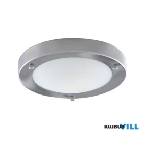   ALADDIN 1131-31SS Dublin Bathroom Flush - Satin Silver & Acid Glass