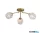 ALADDIN 11523-3GO Astral 3Lt Flush, Gold Metal With Glass Shades