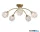 ALADDIN 11525-5GO Astral 5Lt Flush, Gold Metal With Glass Shades