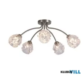   ALADDIN 11525-5SN Astral 5Lt Flush, Satin Nickel Metal With Glass Shades
