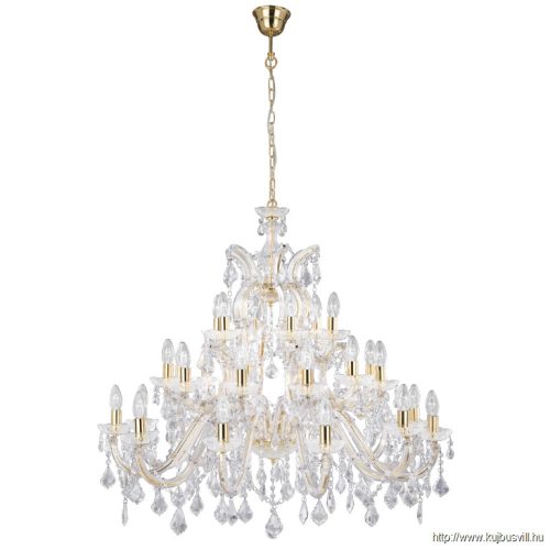 ALADDIN 1214-30 Marie Therese 30Lt Chandelier - Polished Brass > Crystal