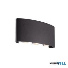   ALADDIN 1226-6BK Shadows LED Outdoor Wall Light, Black Aluminum