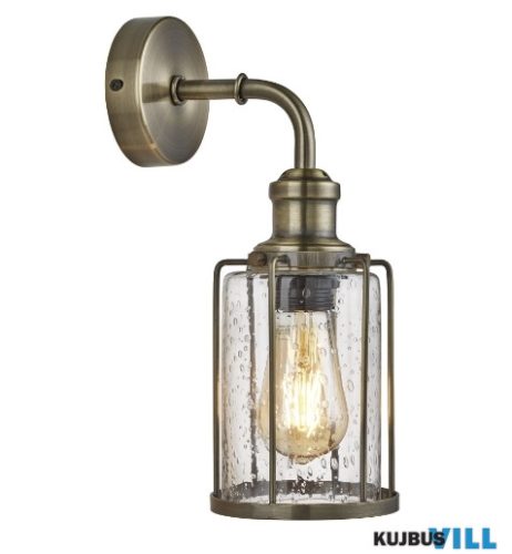 ALADDIN 1261AB Pipes Wall Light - Antique Brass > Seeded Glass