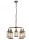ALADDIN 1265-5AB Pipes 5Lt Pendant - Antique Brass > Seeded Glass