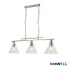 ALADDIN 1277-3SS Pyramid 3Lt Bar Pendant - Satin Silver Metal > Glass