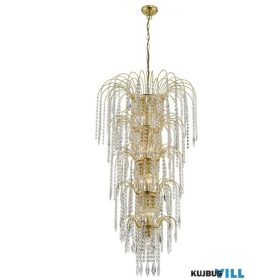   ALADDIN 1313-13GO Waterfall 13Lt Tier Chandelier - Gold & Crystal