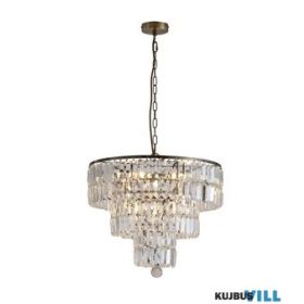   ALADDIN 1375-5AB Empire 5Lt Pendant - Antique Brass Metal > Clear Crystal