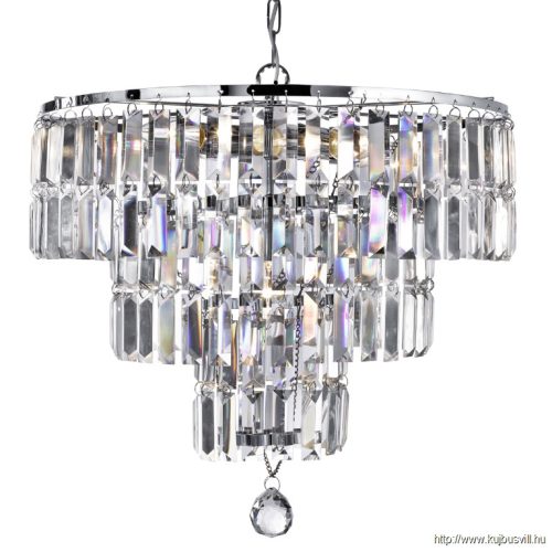 ALADDIN 1375-5CC Empire 5Lt Chandelier - Chrome > Clear Crystal