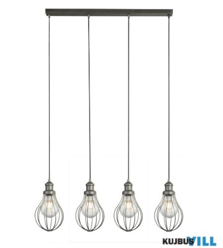 ALADDIN 1384-4PW Balloon Cage 4Lt Pendant - Pewter Metal