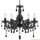 ALADDIN 1455-5BK Marie Therese 8Lt Pendant - Black Glass > Acrylic