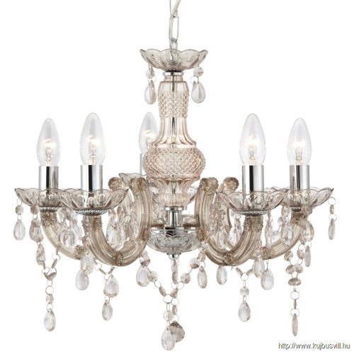 ALADDIN 1455-5MI Marie Therese 5Lt Pendant - Mink Glass > Acrylic