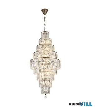 ALADDIN 1500-13AB Empire 13Lt Chandelier - Antique Brass> Clear Glass
