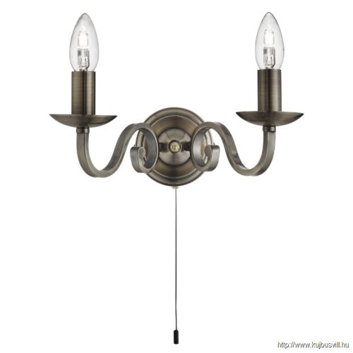 ALADDIN 1502-2AB Richmond 2Lt Wall Light - Antique Brass