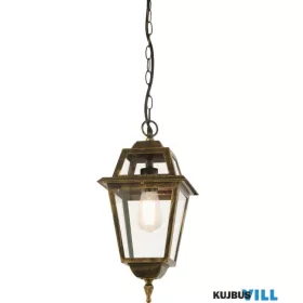   ALADDIN 1526 New Orleans Pendant Lantern,  Black Gold & Glass,IP44