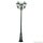 ALADDIN 1528-3 New Orleans 3Lt 230cm Outdoor Post - Black Gold, Glass, IP44