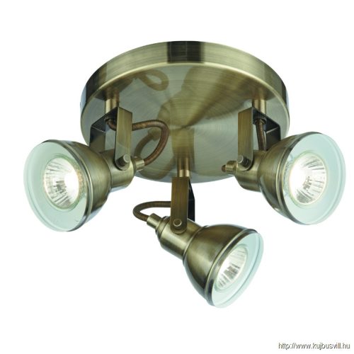 ALADDIN 1543AB Focus 3Lt Industrial Spotlight Bar - Antique Brass