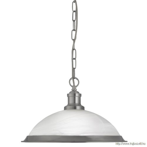 ALADDIN 1591SS Bistro Pendant - Satin Silver > Marble Glass