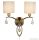 ALADDIN 1602-2AB Alberto 2Lt Wall Light - Antique Brass > Linen Shades