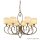 ALADDIN 1608-8AB Alberto 8Lt Pendant- Antique Brass > Linen Shades