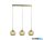 ALADDIN 1623-3AM Balls 3Lt Bar Pendant - A Brass > Amber Glass