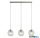 ALADDIN 1623-3CL Balls 3Lt Bar Pendant - Chrome > Clear Glass