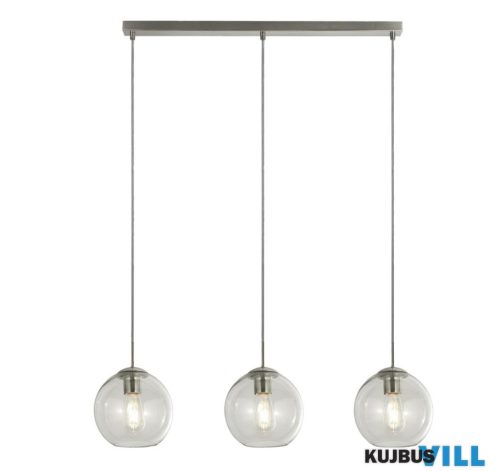 ALADDIN 1623-3CL Balls 3Lt Bar Pendant - Chrome > Clear Glass