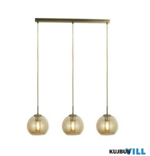 ALADDIN 1623-3SM Balls 3Lt Bar Pendant - Chrome > Smoked Glass