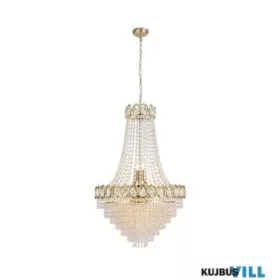   ALADDIN 1711-11SB Louis Phillipe 11Lt Pendent Lamp, Satin Brass with Clear cry