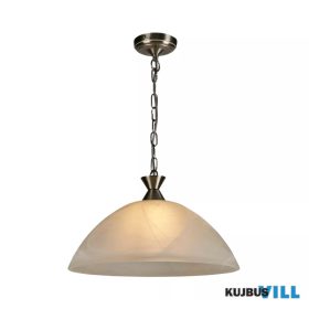   ALADDIN 1720SS Lux & Belle Pendant - Satin Silver & Alabaster Glass