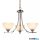 ALADDIN 1723-3SS Lux & Belle 3Lt Pendant - Satin Silver & Alabaster Glass
