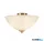 ALADDIN 1724AB Lux & Belle 3Lt Semi-Flush - Antique Brass & Alabaster Glass