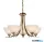 ALADDIN 1725-5AB Lux & Belle 5Lt Pendant - Antique Brass & Alabaster Glass