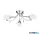 ALADDIN 1763-3CC Gardenia 3Lt Flush - Polished Chrome & Glass