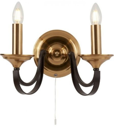 ALADDIN 1842-2BZ Belfry 2Lt Wall Light - Dark Bronze > Brass Metal