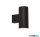 ALADDIN 19082BK Rochester Outdoor 2Lt Wall Light - Black Metal & Glass