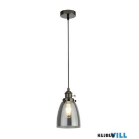   ALADDIN 1921-1BC Camden 1Lt Pendant  - Black Chrome Metal > Smoked Glass