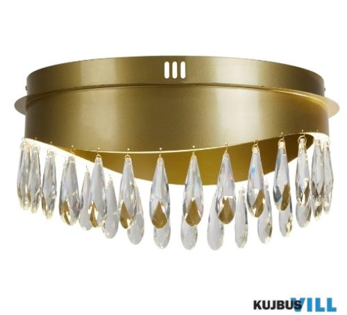 ALADDIN 19211-1GO Jewel LED Flush Ceiling Light - Gold > Crystal