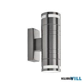  ALADDIN 2018-2-LED Metro Outdoor Wall Light - Stainless Steel Metal & Glass