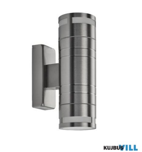 ALADDIN 2018-2-LED Metro LED Outdoor Wall Light- Stainless Steel, Frosted Glass